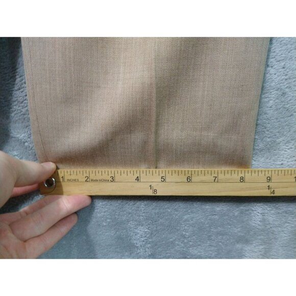 Vintage Pendleton Dress Pants Womens 10 Beige Virgin Wool Flat Front Trousers - Picture 6 of 8